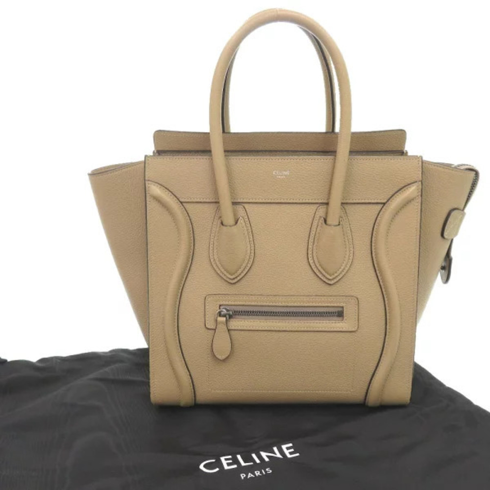 Celine Luggage Shopper Leather Beige Handbag - Picture 2 of 6